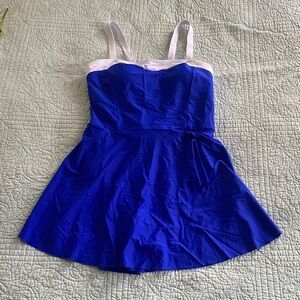 Blue and White Swim Dress